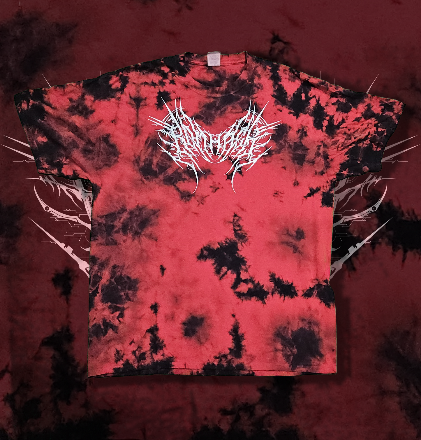 ROMHACK Black and Red Tie Dye